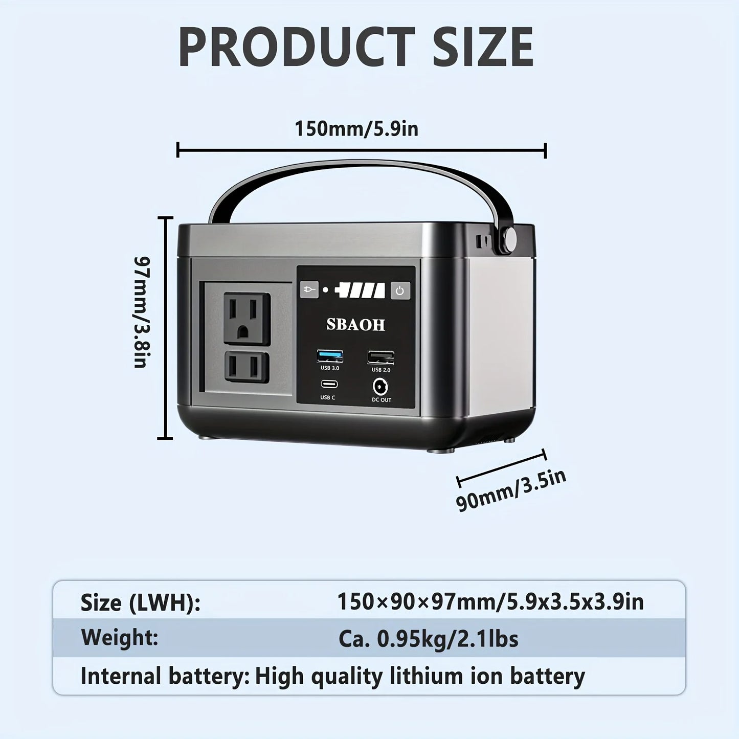 Portable Power Station P86 88.8Wh 3.7V LiFePo4 Battery