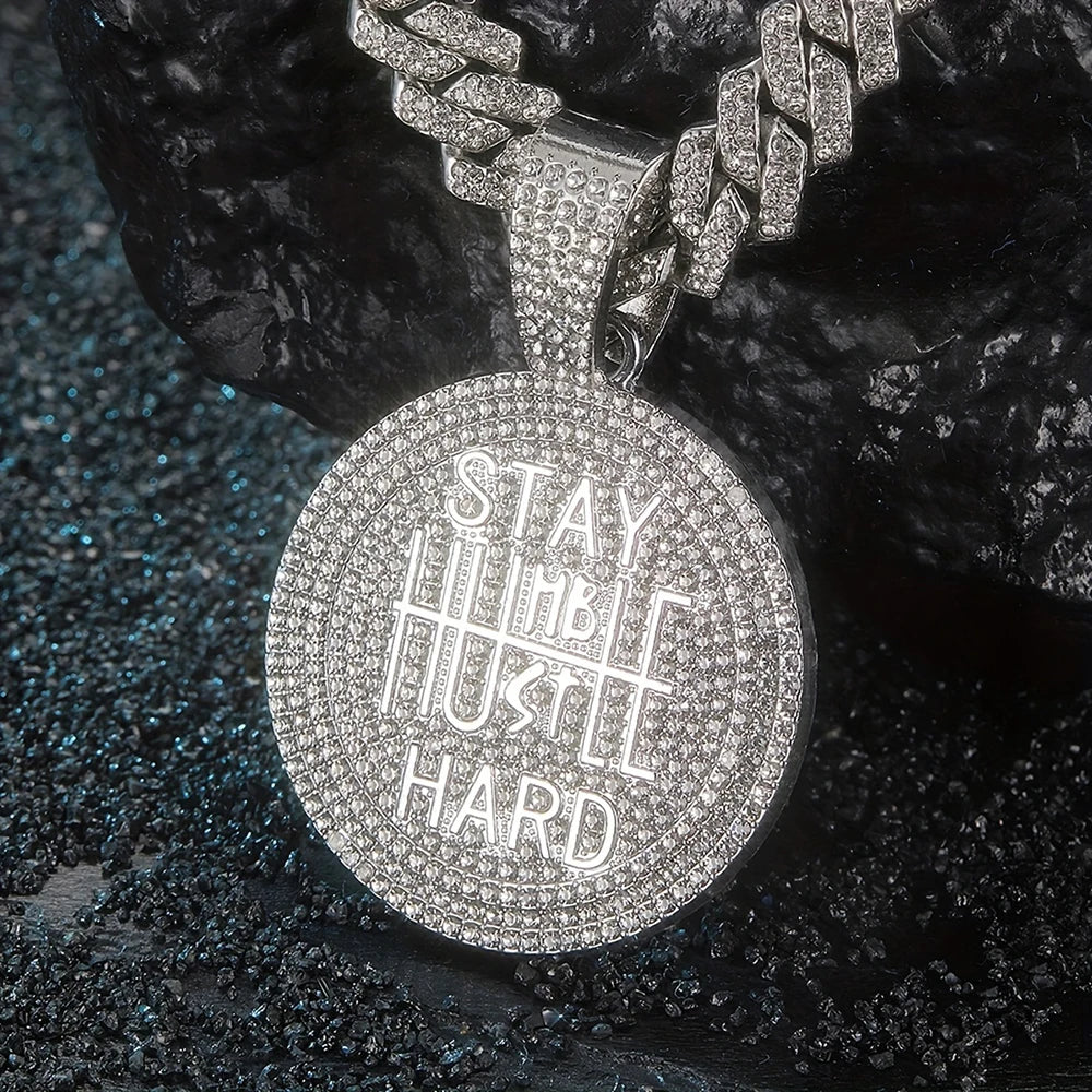 Stylish Men Women Hip Hop Pendant Necklace in Silver