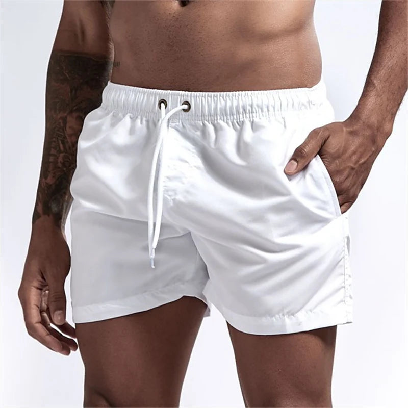Mens Swim Trunks with Pockets Mesh Liner Quick Dry Shorts