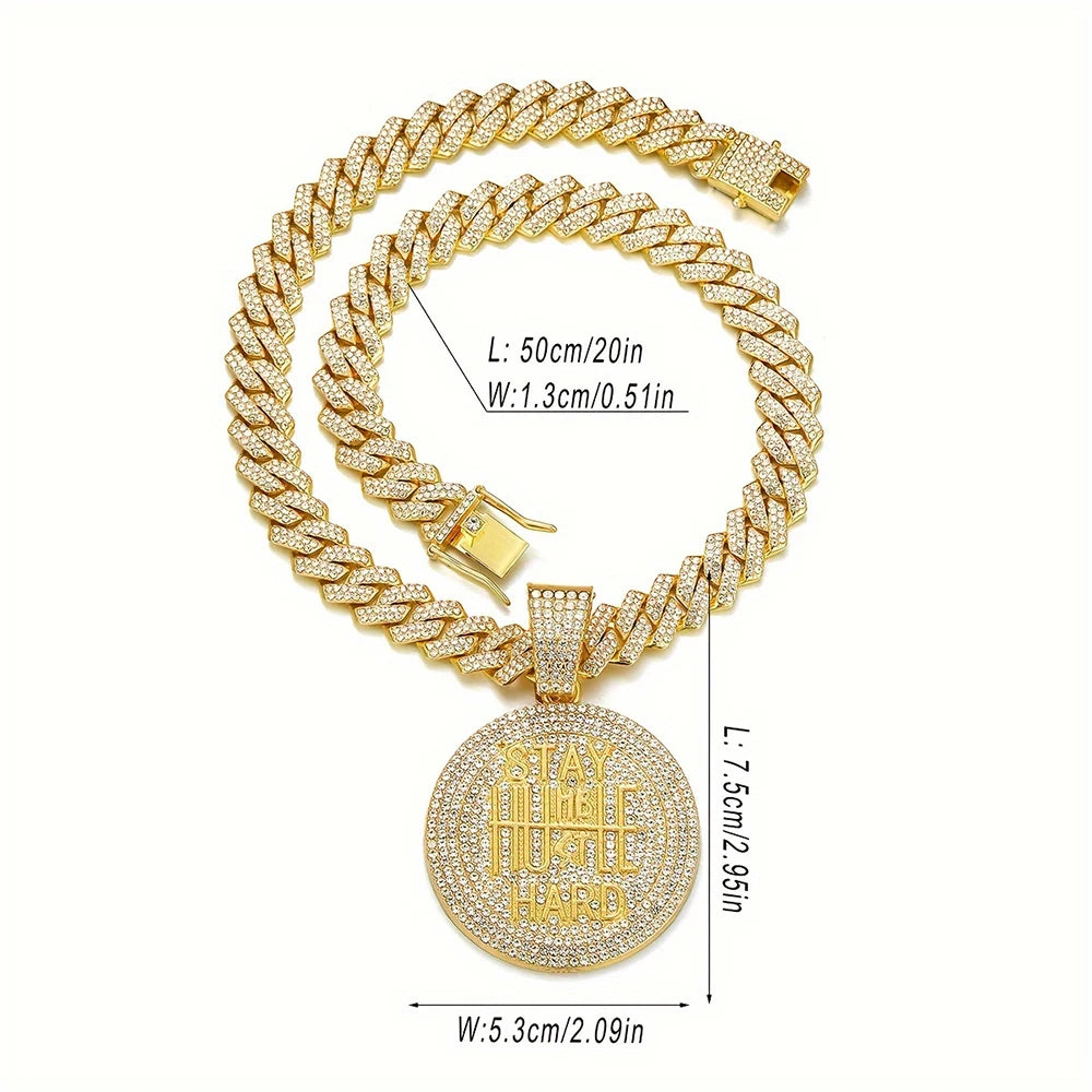 Stylish Men Women Hip Hop Pendant Necklace in Silver
