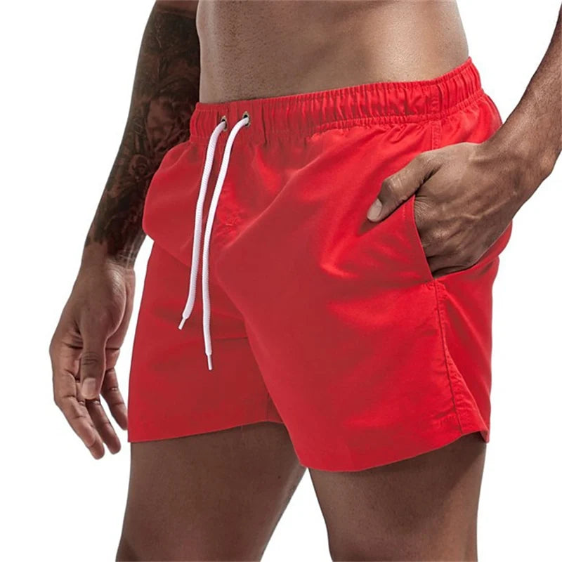 Mens Swim Trunks with Pockets Mesh Liner Quick Dry Shorts