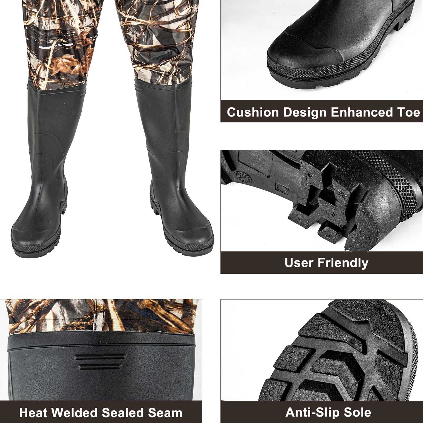 Waders Men with Boots for Fishing Waterproof Chest Wader