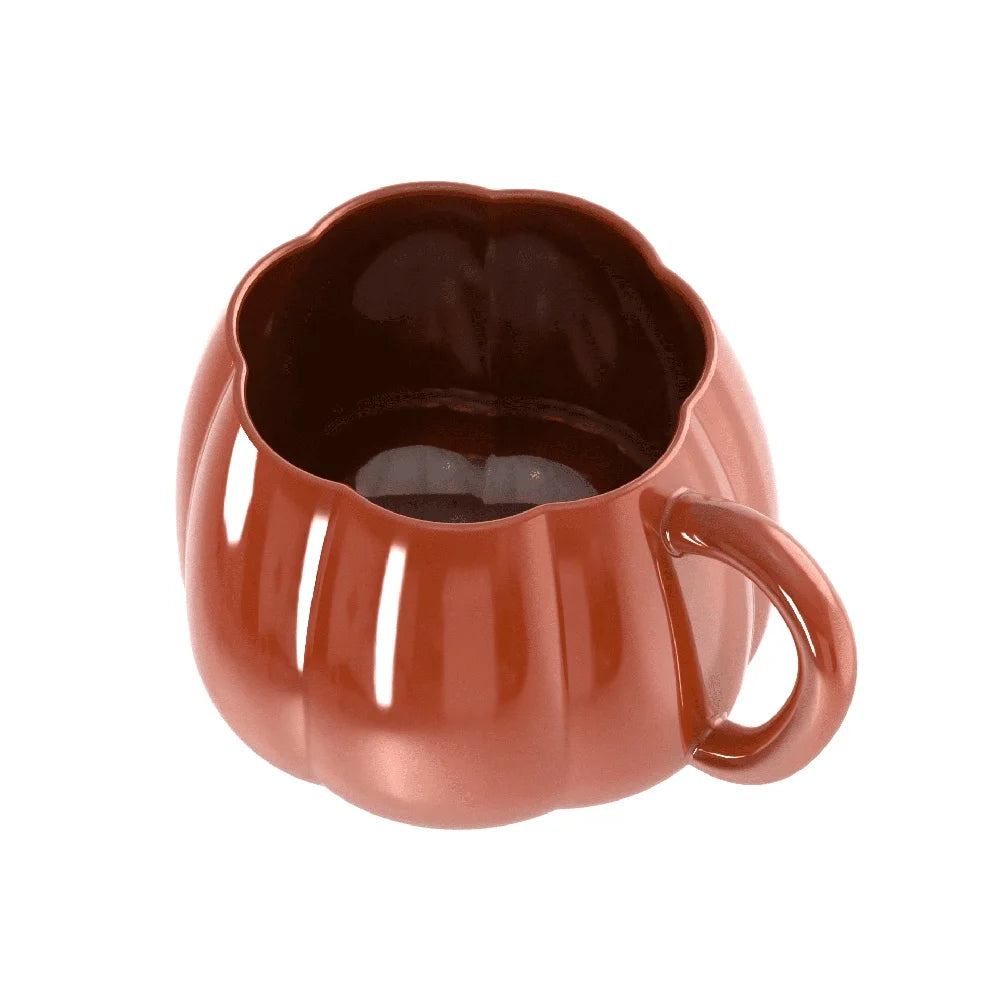 16oz Pumpkin Pearl Stoneware Coffee Mugs Set of 4 Eco-Friendly Classic Design