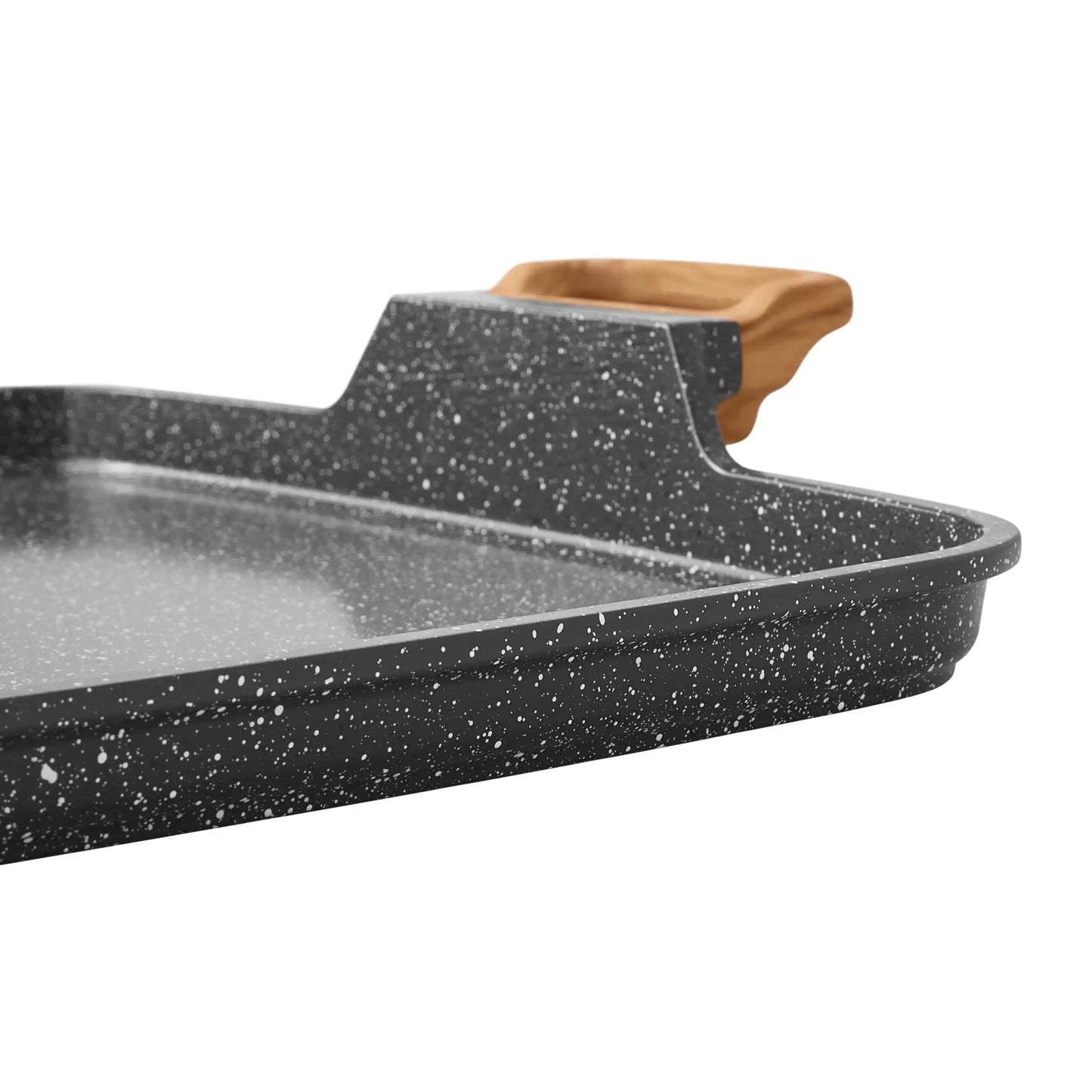 Cast Aluminum Double Griddle 12 Inch x 18 Inch Non Stick Cooking Pan