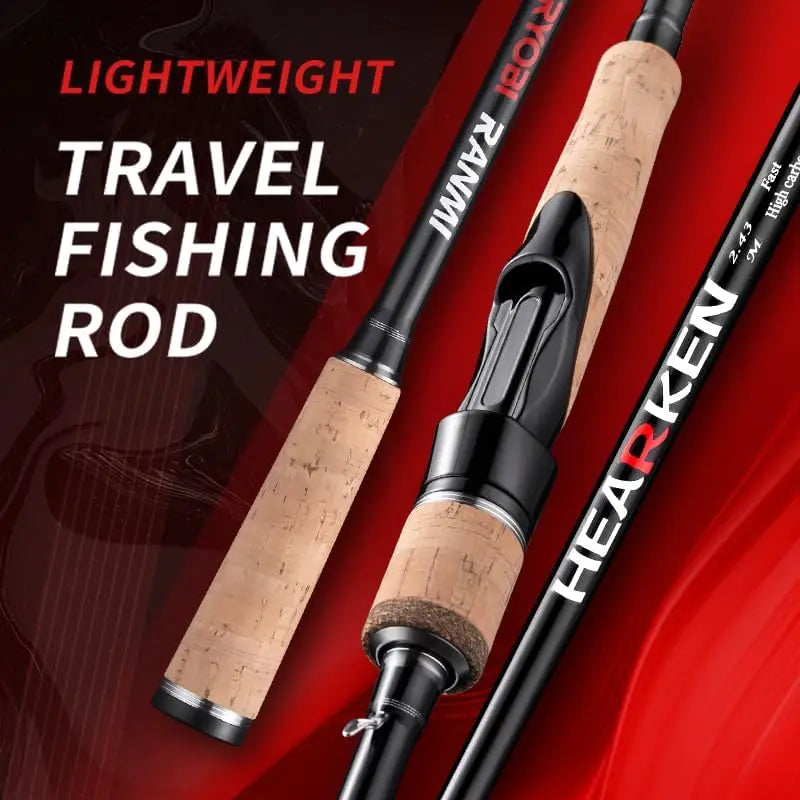 High Carbon Fiber Telescopic Spinning Casting Lure Rod for Ocean and Freshwater Fishing