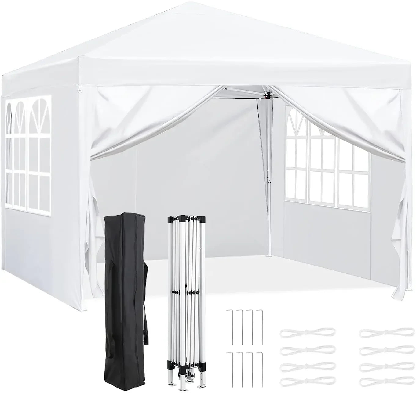 Sunshade Gazebo Portable Outdoor Rainproof Tent 3x3m Steel Frame