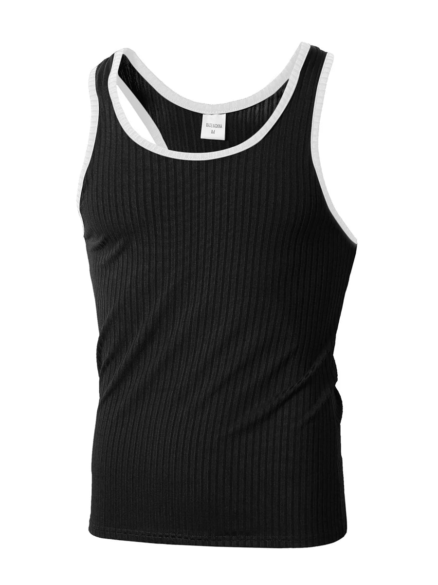 Men's Tank Tops with Racerback Design for Summer Fitness