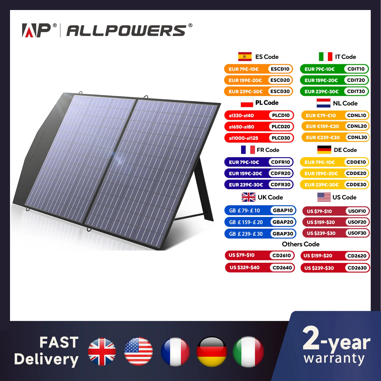 18V 100W Foldable Solar Portable Power Station for Outdoors