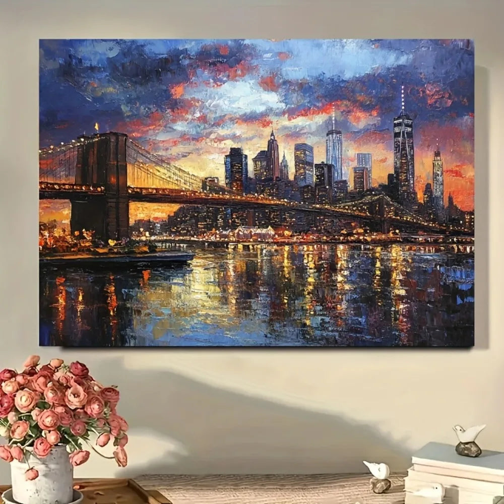 Stunning 1 Framed Modern Canvas Cityscape Artwork