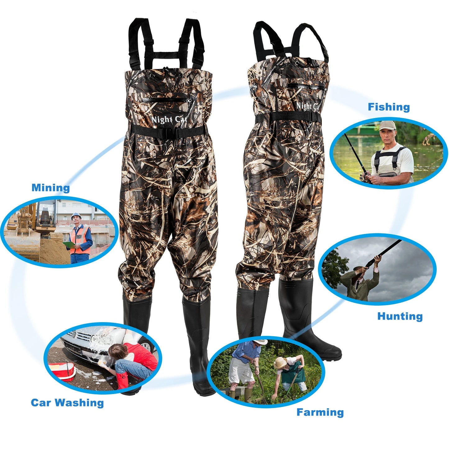 Waders Men with Boots for Fishing Waterproof Chest Wader
