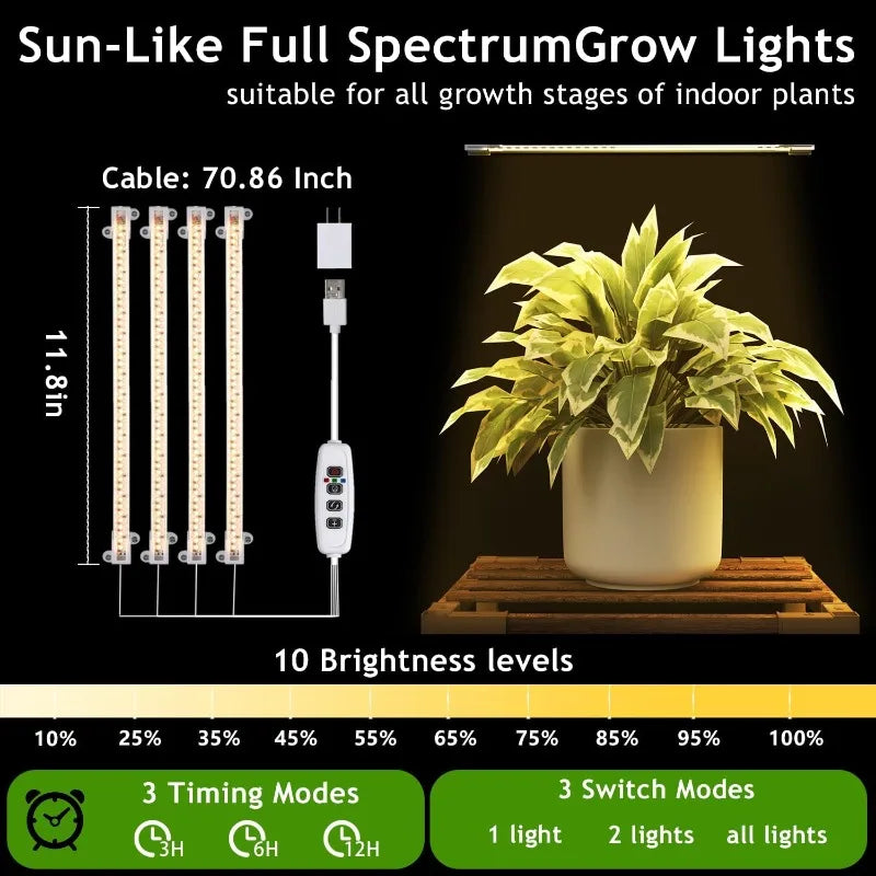 Corner Plant Stand With Grow Lights 14 Tier Tall Plant Shelf Indoor Outdoor For Multiple Plants Wood Plant Ladder Rack Holder Display Flower Stand For Patio Porch Garden Living Room