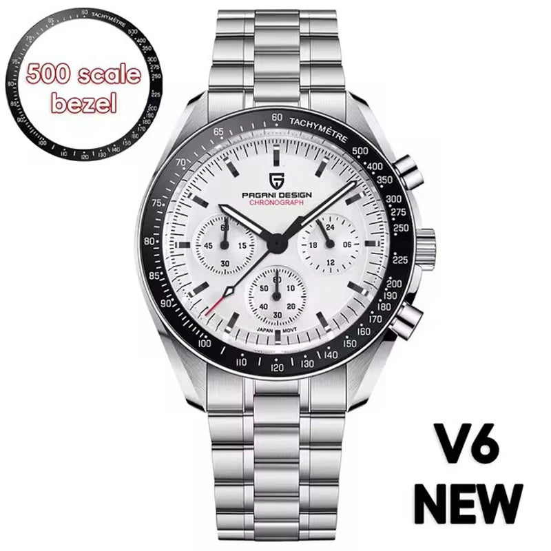 Quartz Watch For Men Waterproof Sport Stainless Steel Band
