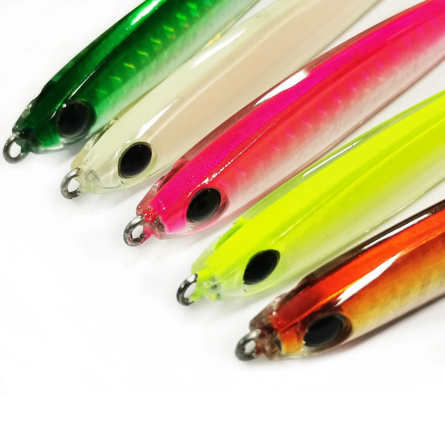 5 Pieces Epoxy Resin Jigs Bass Lure Mixed Colors for Ocean Boat Fishing Lake River Stream
