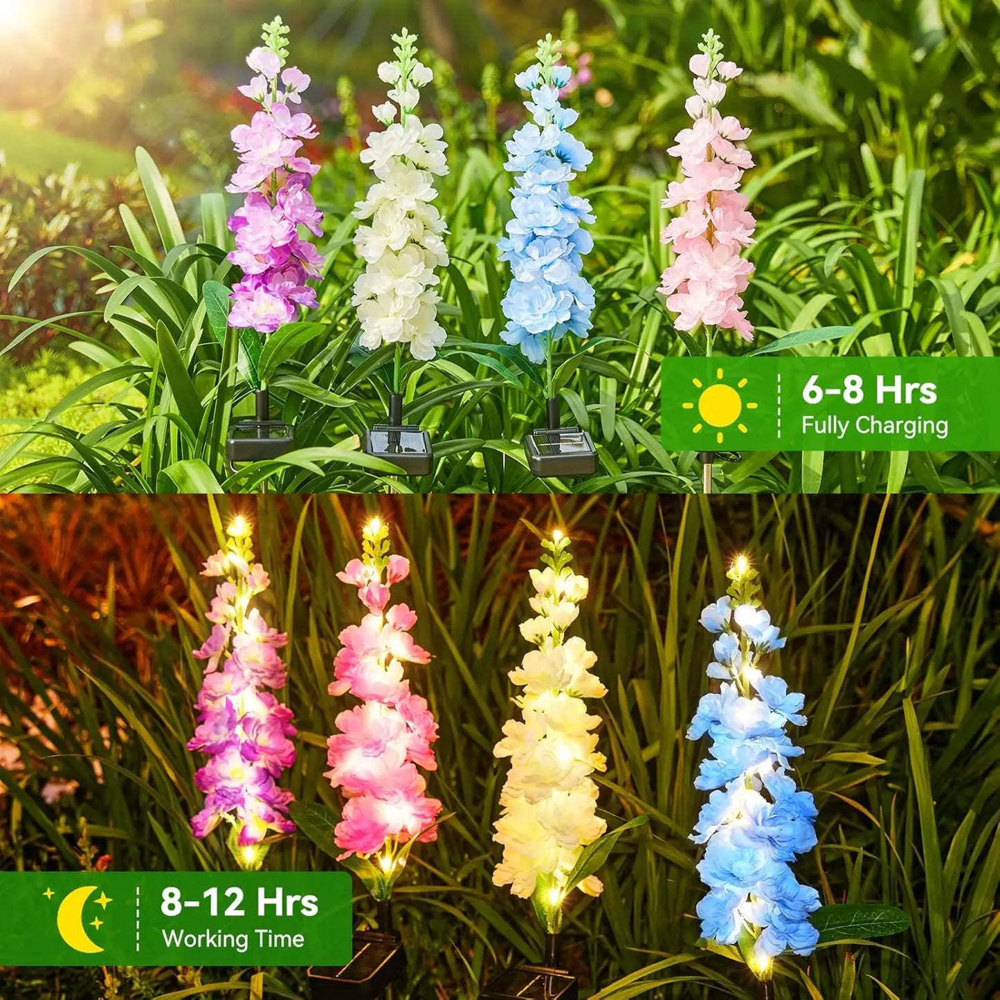 Outdoor Solar Flowers Lights for Yard Patio Garden Decor