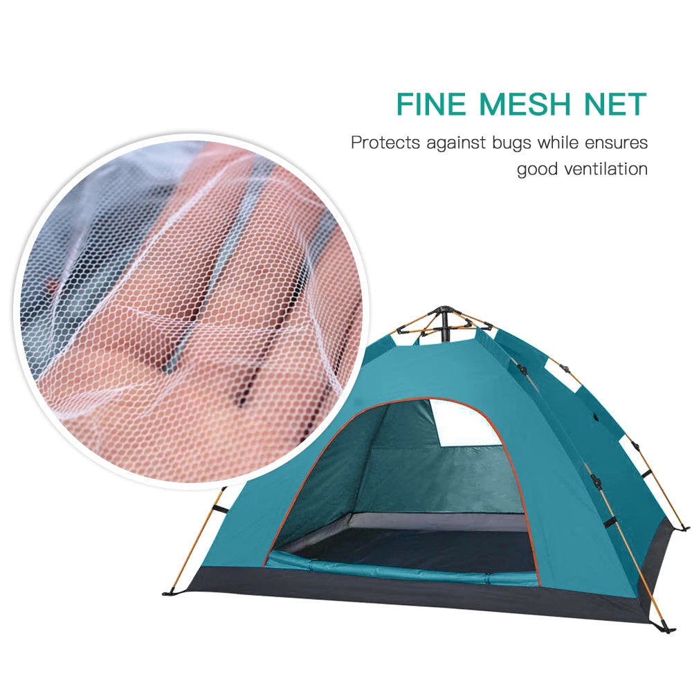 Water-Resistant Outdoor Pop Up Tent for Camping and Hiking