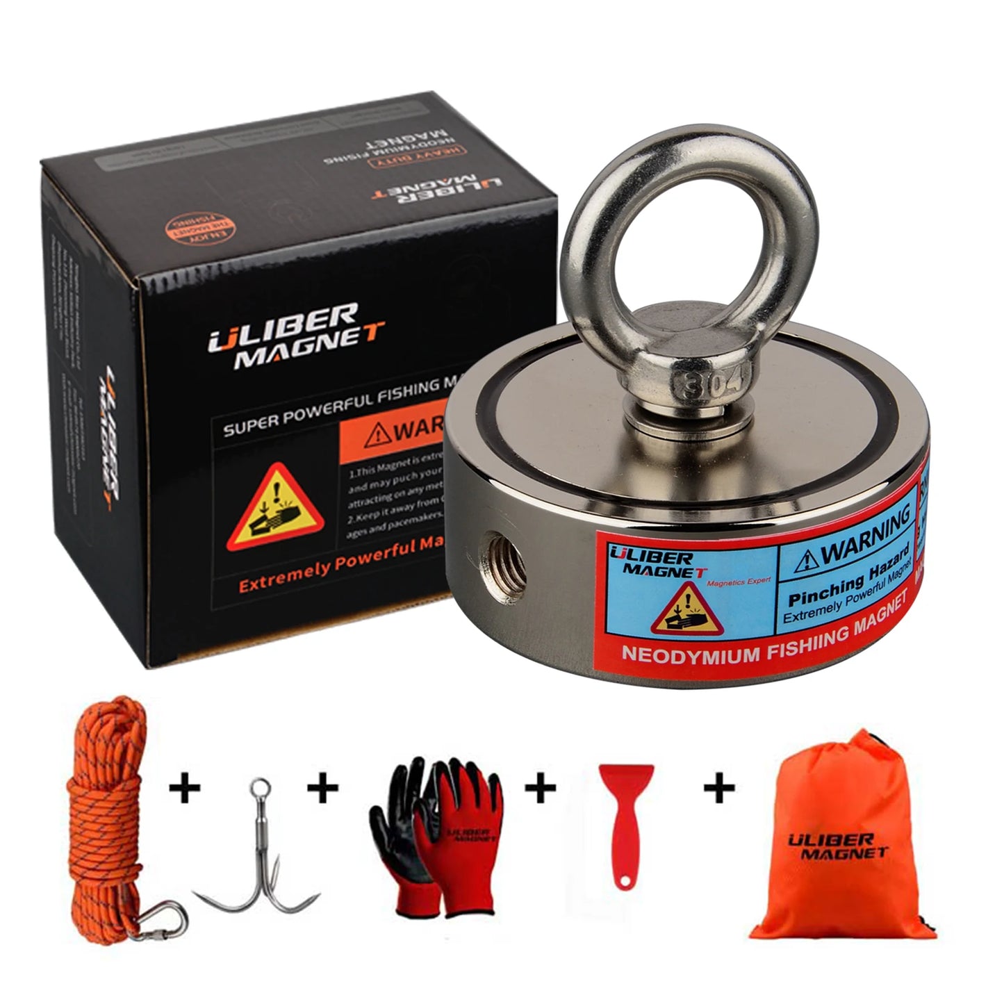Salvage Magnet Sea Fishing Equipment Holder 140KG Rare Earth Magnet for Treasure Hunting and Lifting Applications
