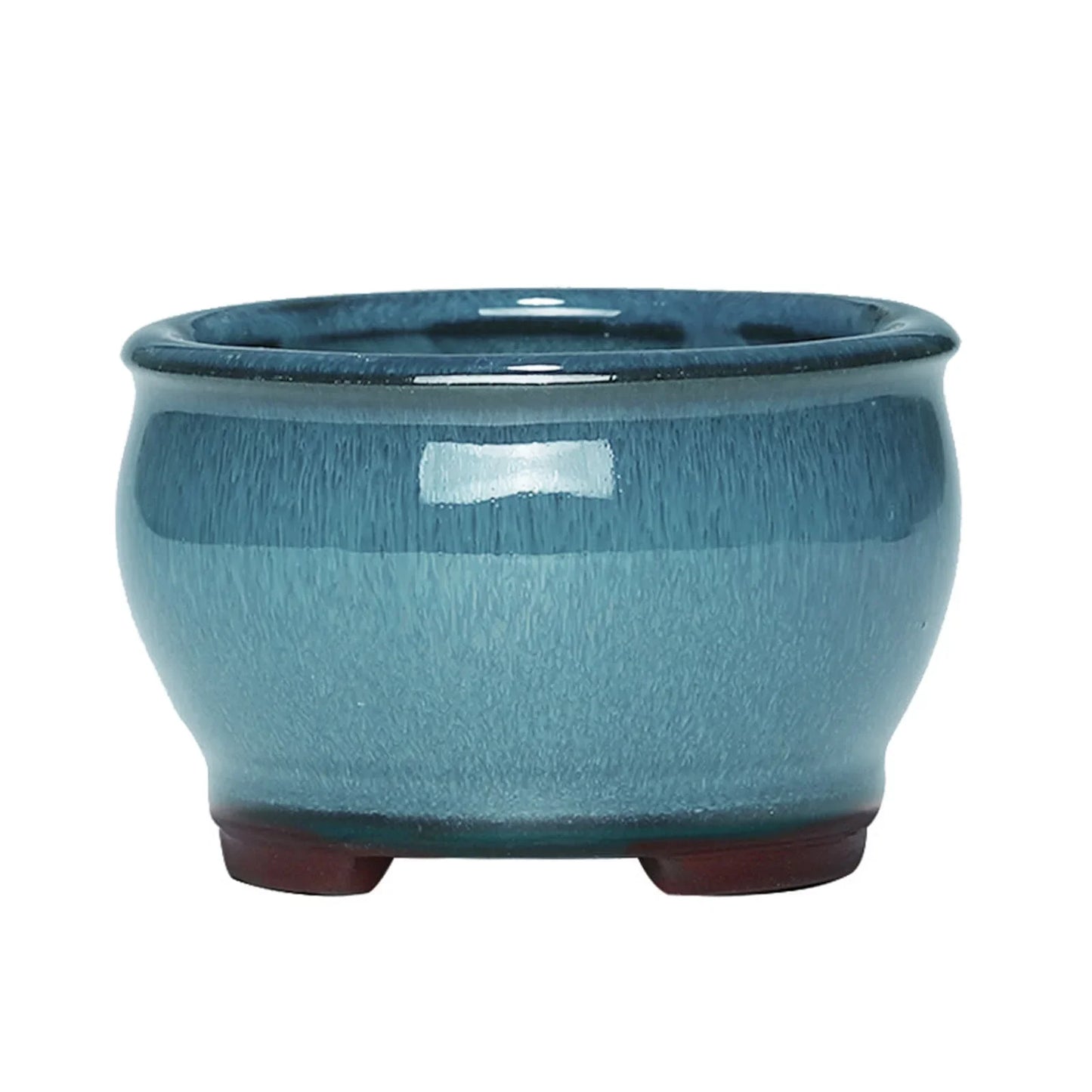 Ceramic Garden Planter Small Glazed Flower Pot for Indoor Plants Cactus Herbs and Aloes