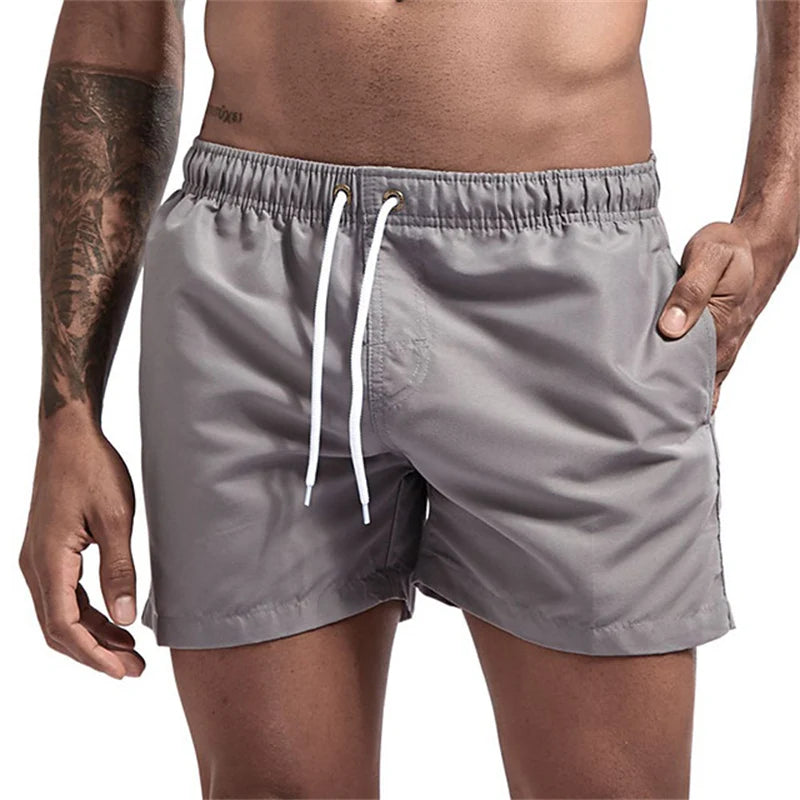 Mens Swim Trunks with Pockets Mesh Liner Quick Dry Shorts