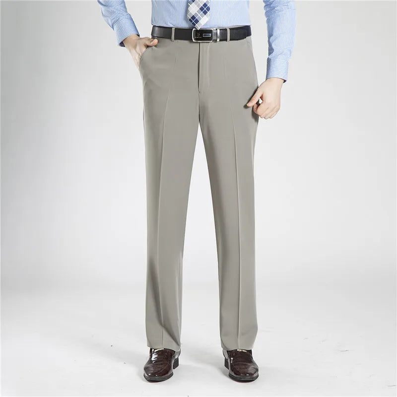 Business Men's Dress Pants Slim Fit Casual Trousers