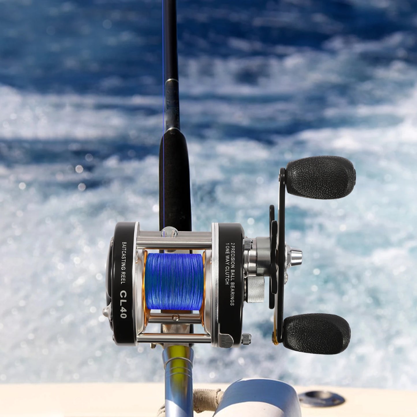 Baitcasting Reel Left Right Hand Metal Fishing Reel for Offshore Trolling and Spinning