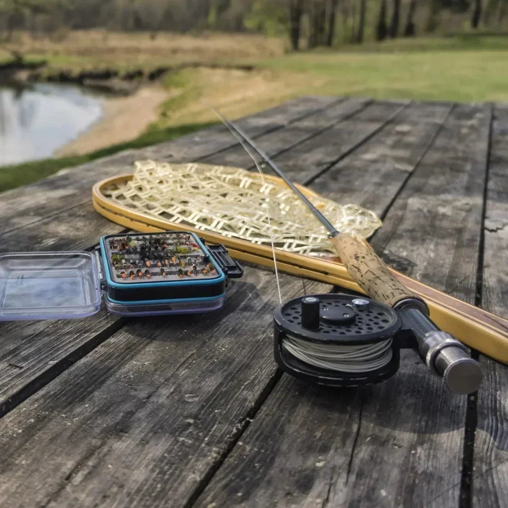 Landing Fish Net - Fly Fishing Equipment With Wooden Handle