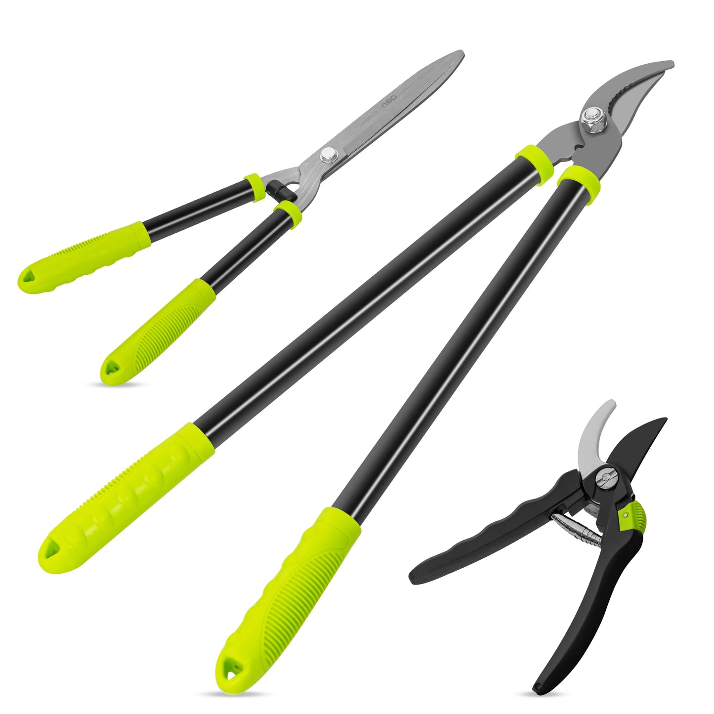 i 3-Piece Loppers, Hedge Clippers & Pruners Set for Gardening