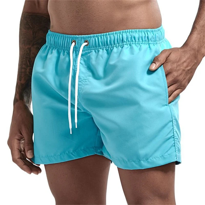 Mens Swim Trunks with Pockets Mesh Liner Quick Dry Shorts