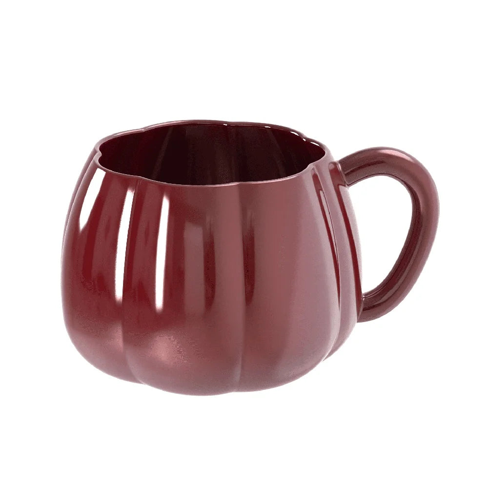 16oz Pumpkin Pearl Stoneware Coffee Mugs Set of 4 Eco-Friendly Classic Design