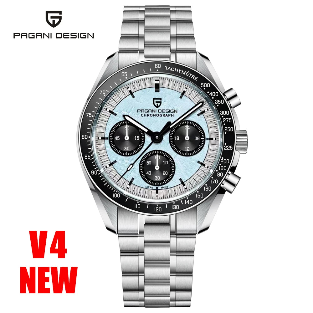 Quartz Watch For Men Waterproof Sport Stainless Steel Band