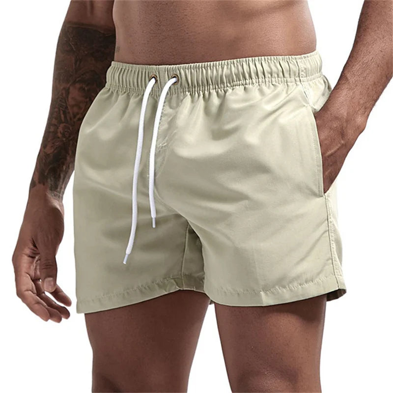 Mens Swim Trunks with Pockets Mesh Liner Quick Dry Shorts