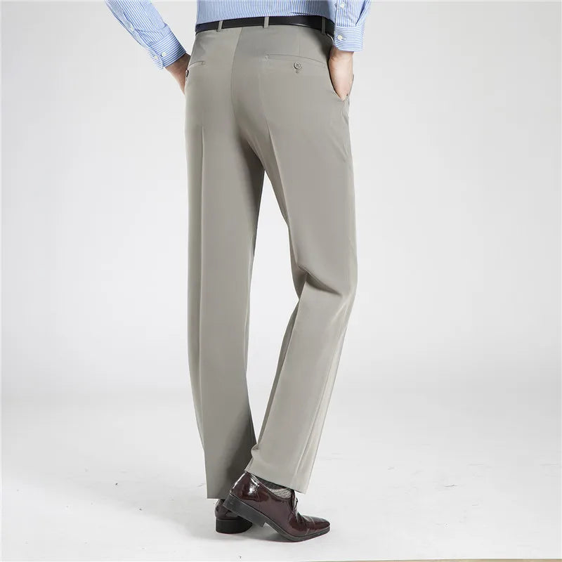 Business Men's Dress Pants Slim Fit Casual Trousers