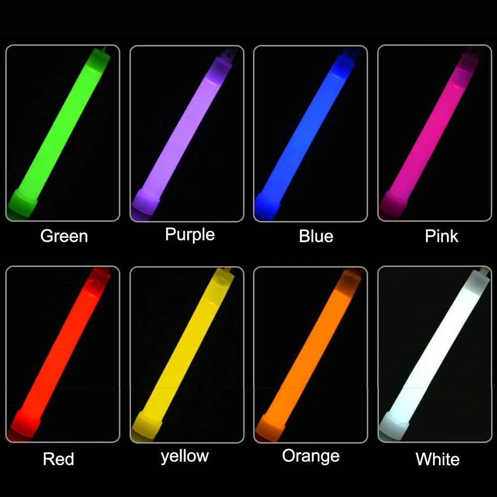 10 Pack 6 Inch Glow Light Sticks Emergency Warning Lamp Waterproof Hiking Camping Equipment