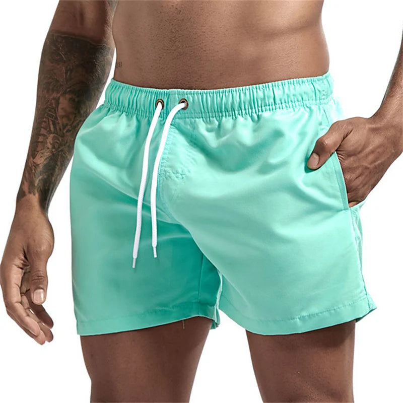 Mens Swim Trunks with Pockets Mesh Liner Quick Dry Shorts