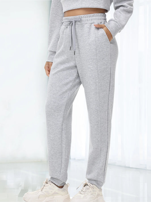Womens Jogger Pants with Pocket Ankle-Length Regular Fit Stretchy Fabric