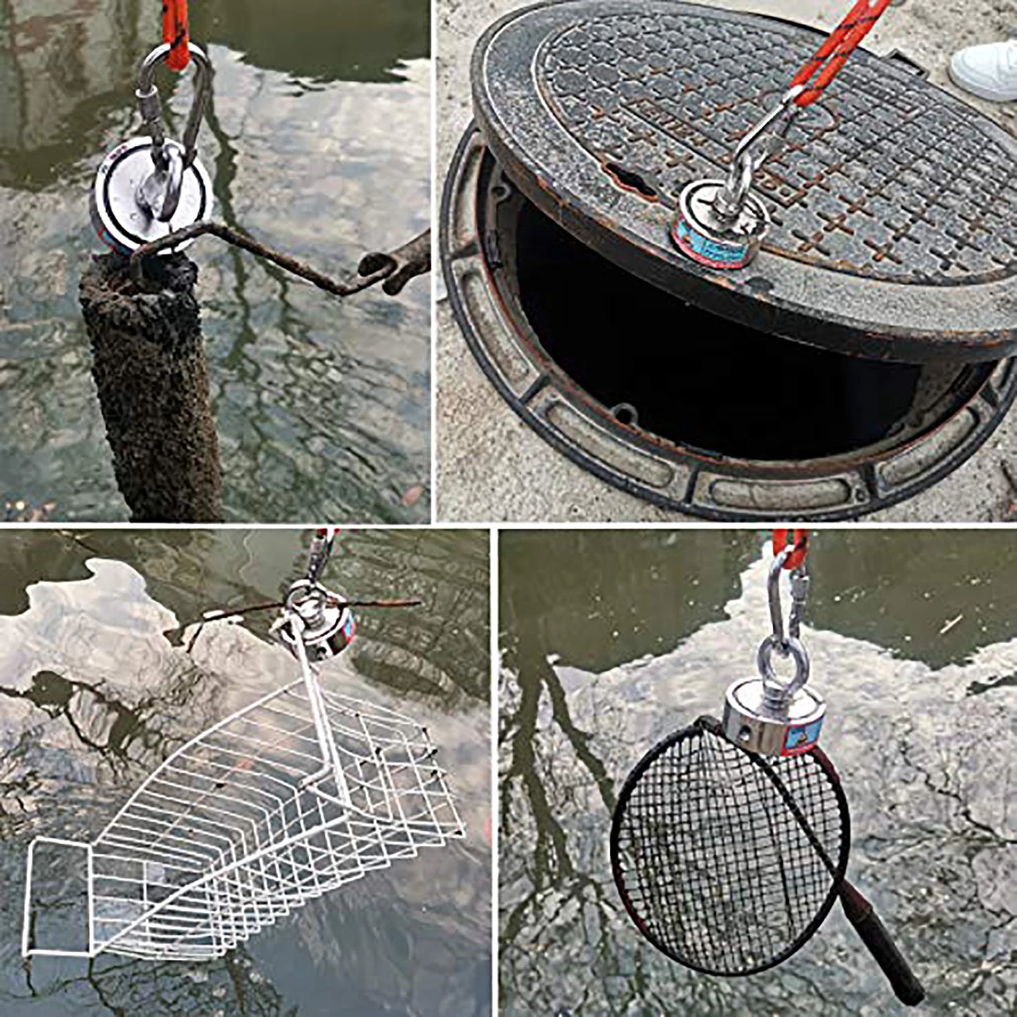 Salvage Magnet Sea Fishing Equipment Holder 140KG Rare Earth Magnet for Treasure Hunting and Lifting Applications