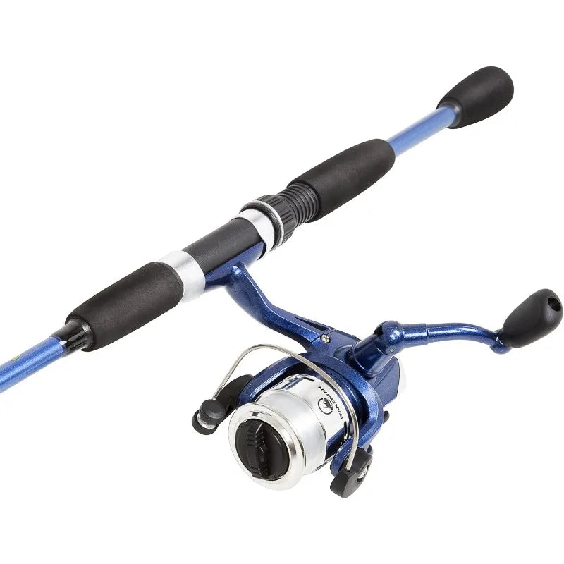 6Ft 2 Piece Spin Cast Rod And Reel Combo Fiberglass
