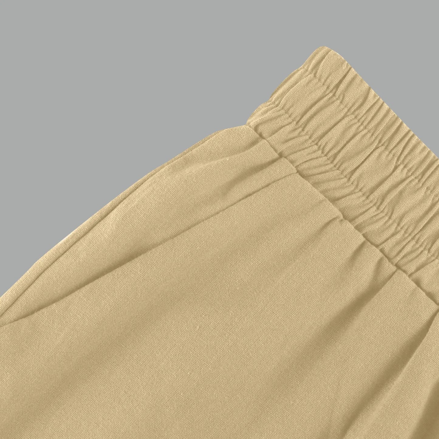 Womens Capris Cotton Linen Pants for Casual Summer Wear