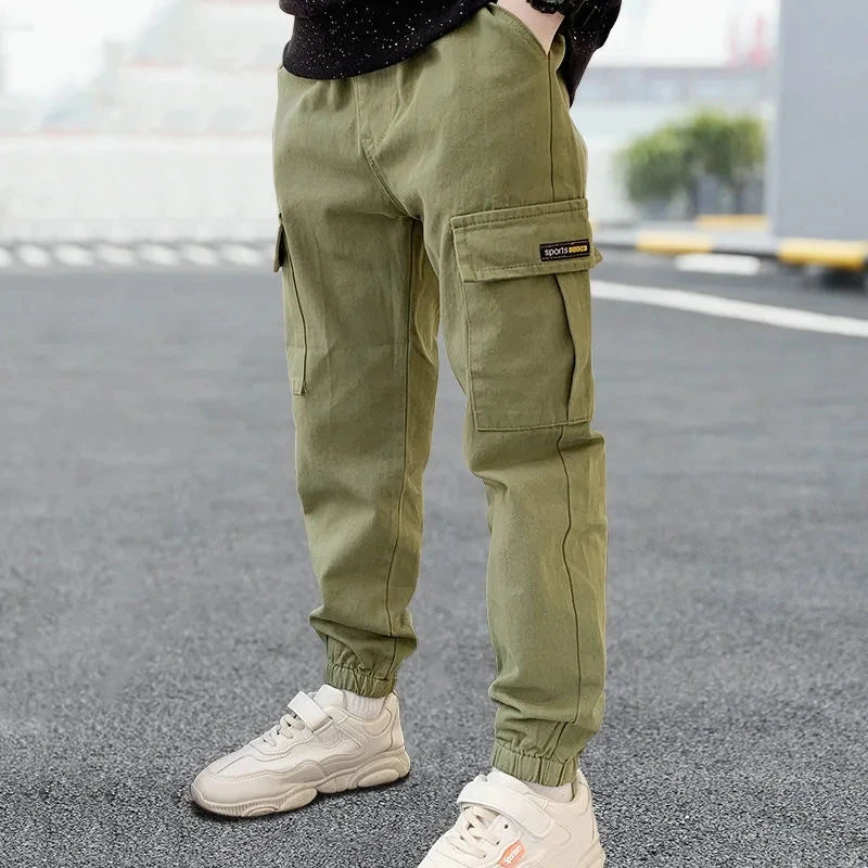 Boys Pants Casual Long Style Trousers 3-12 Years Kids