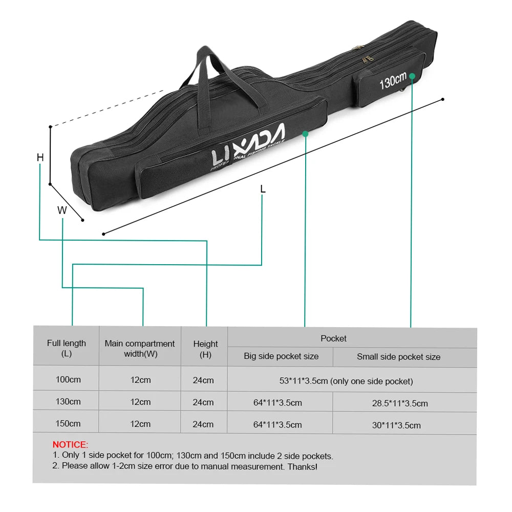 Fishing Bag Oxford Cloth Folding Fishing Rod Tackle Storage