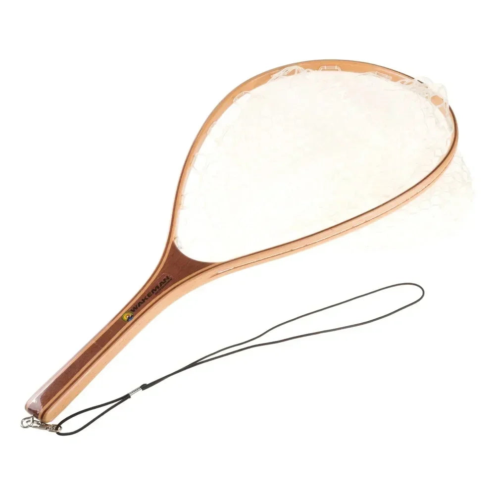 Landing Fish Net - Fly Fishing Equipment With Wooden Handle