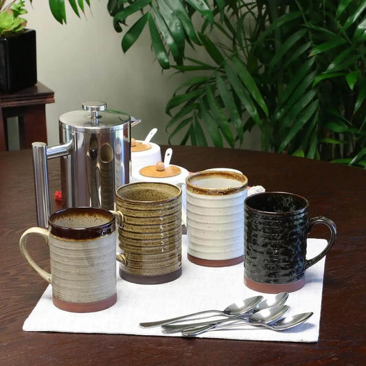 18.5 Ounce Assorted Colors Mug Set of 4 Terra Bella Terracotta