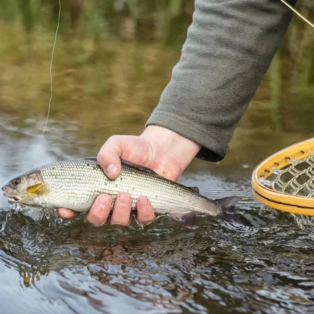 Landing Fish Net - Fly Fishing Equipment With Wooden Handle