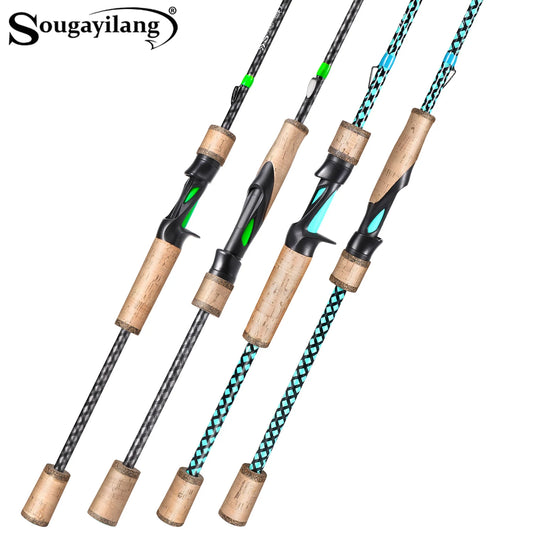 Sougayilang Casting/Spinning Fishing Rod 1.8-2.1m Ultra Light