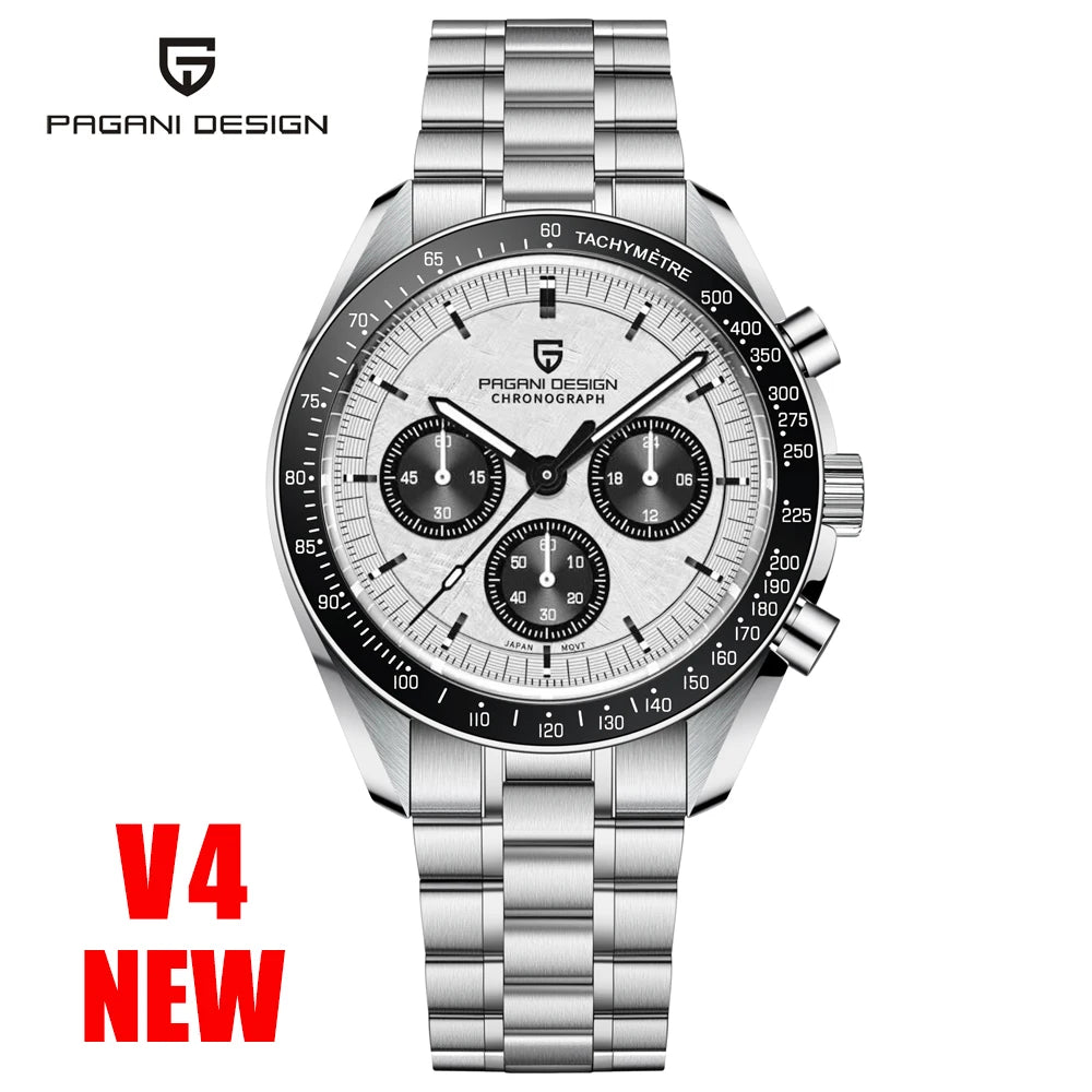 Quartz Watch For Men Waterproof Sport Stainless Steel Band