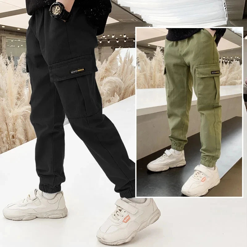 Boys Pants Casual Long Style Trousers 3-12 Years Kids