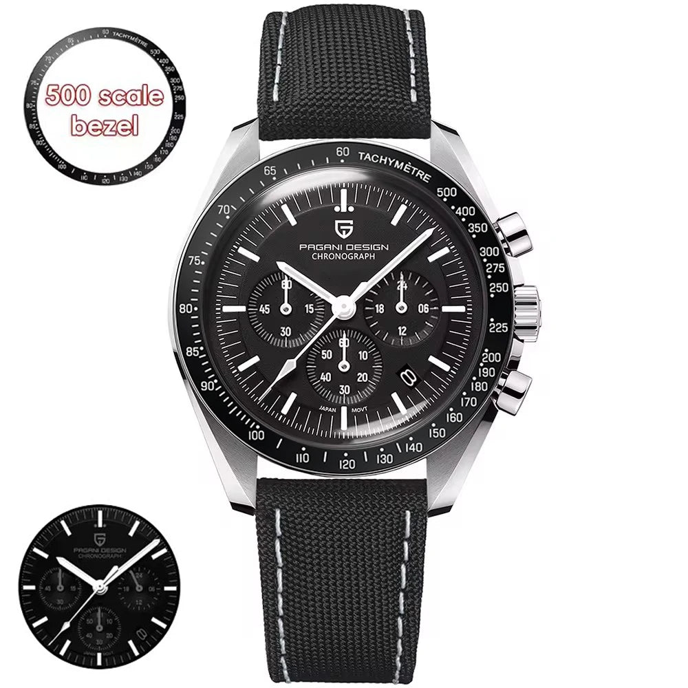 Quartz Watch For Men Waterproof Sport Stainless Steel Band