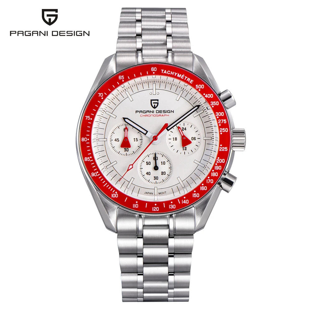 Quartz Watch For Men Waterproof Sport Stainless Steel Band