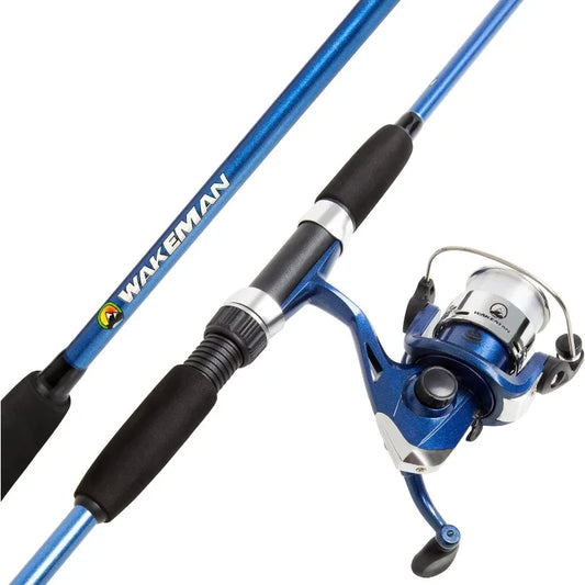 6Ft 2 Piece Spin Cast Rod And Reel Combo Fiberglass