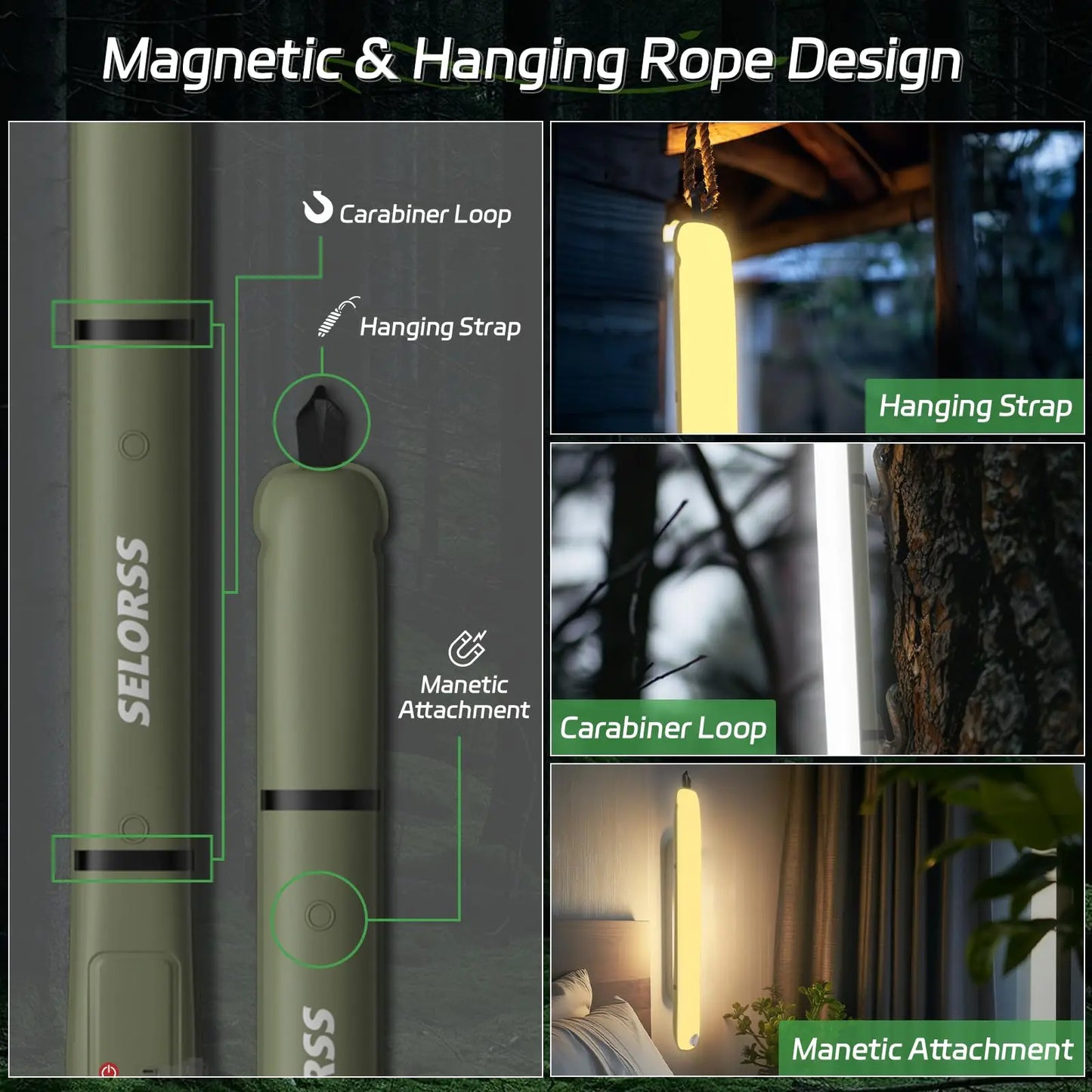 Rechargeable Portable Camping Tent Lamp for Outdoor Use