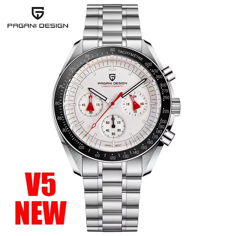 Quartz Watch For Men Waterproof Sport Stainless Steel Band